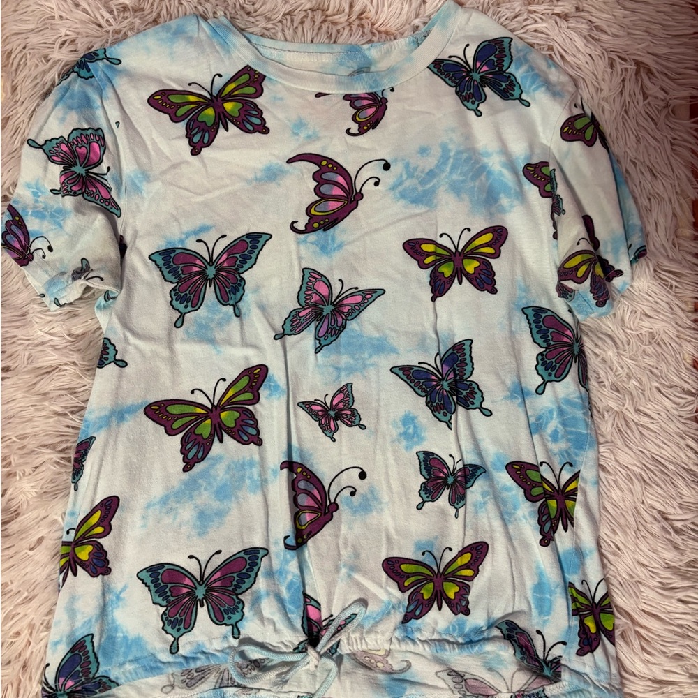 On Fire Multicolor Butterfly Kids Tee